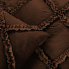 Luxurious Chocolate Diamond Ruffled Duvet Cover