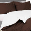 Chocolate & White Reversible Duvet Cover Set