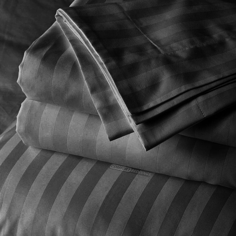 Dark Grey Stripe Body Pillow cover