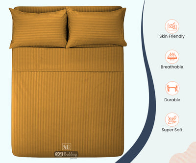 Dark Golden Stripe Bed Sheet