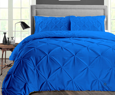 Royal Blue Pinch Comforter Set