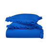 Blue Trimmed Ruffle Duvet Covers