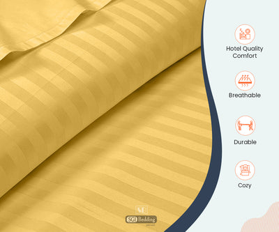 Luxury Golden Stripe Fitted Sheets