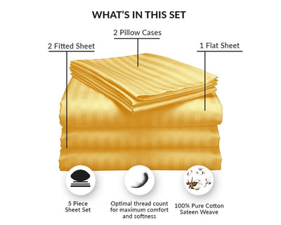 Golden Stripe Split Sheets