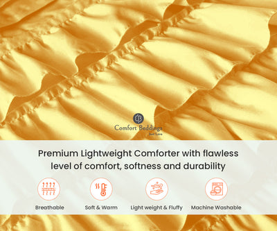 Luxury Golden ruffled comforter Set