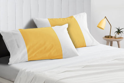 Egyptian Cotton Golden - white contrast pillowcases