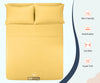 Golden Stripe Flat Bed Sheet Set