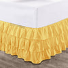 Golden Multi Ruffled bed skirt
