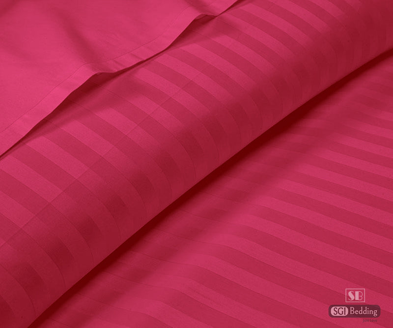 Hot Pink Stripe Flat Sheets 