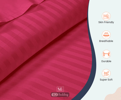 Hot Pink Stripe RV Short king Sheet