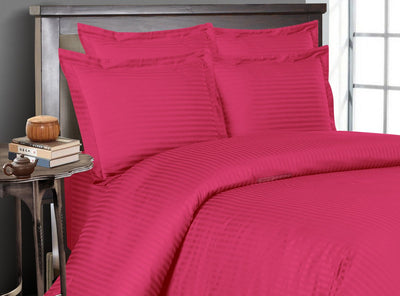 hot pink stripe bed in a bag