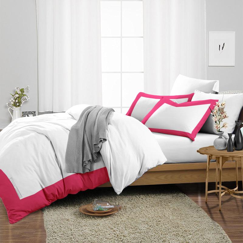 Hot pink Two Tone Duvet Cover with Pillowcases