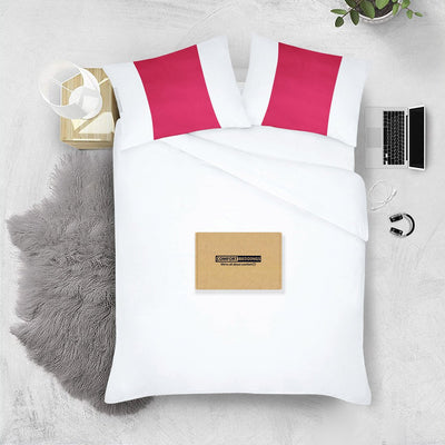 Luxury 600 TC hot pink - white contrast pillowcases
