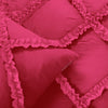 Luxurious Hot Pink diamond ruffled Duvet Cover And Pillowcases