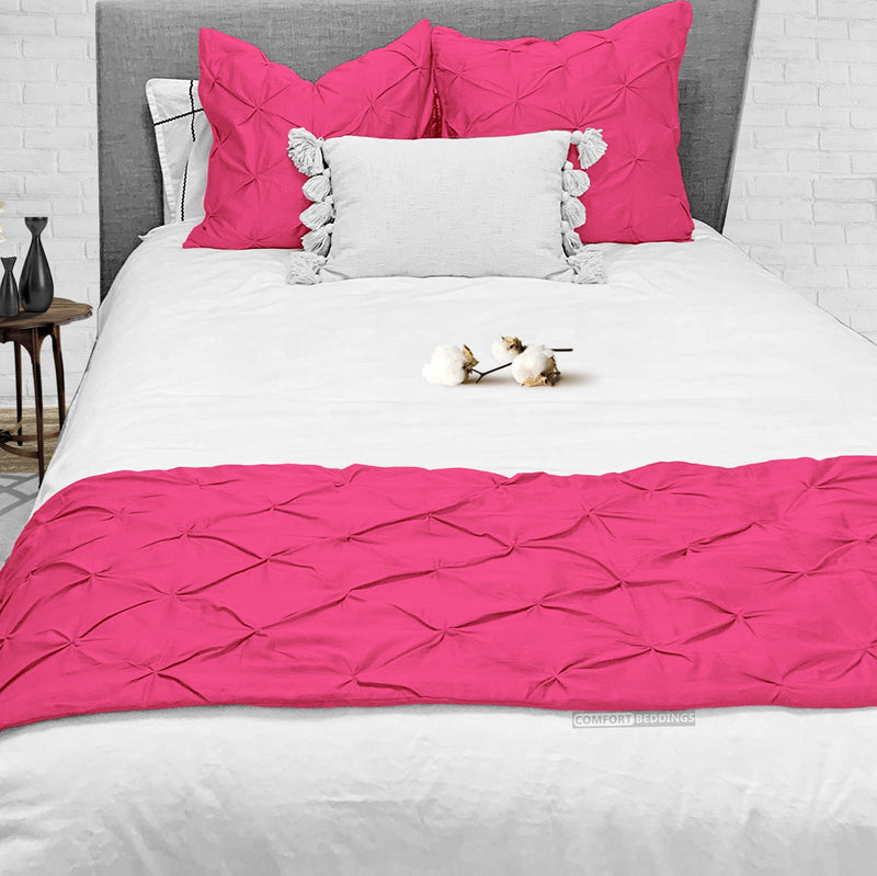 Hot Pink Pinch Bed Runner