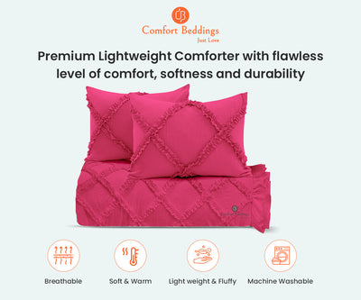 Hot Pink Diamond Ruffle Comforter