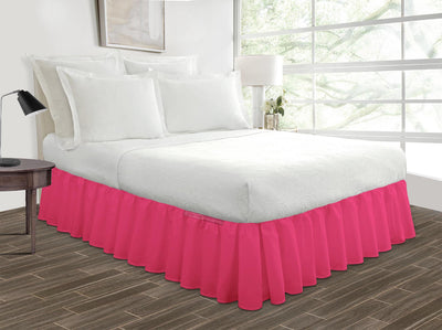 Luxury Hot Pink Ruffled Bed Skirt