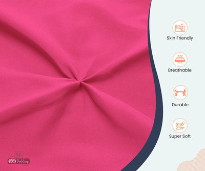 LUXURY HOT PINK PINCH PLEAT DUVET COVER