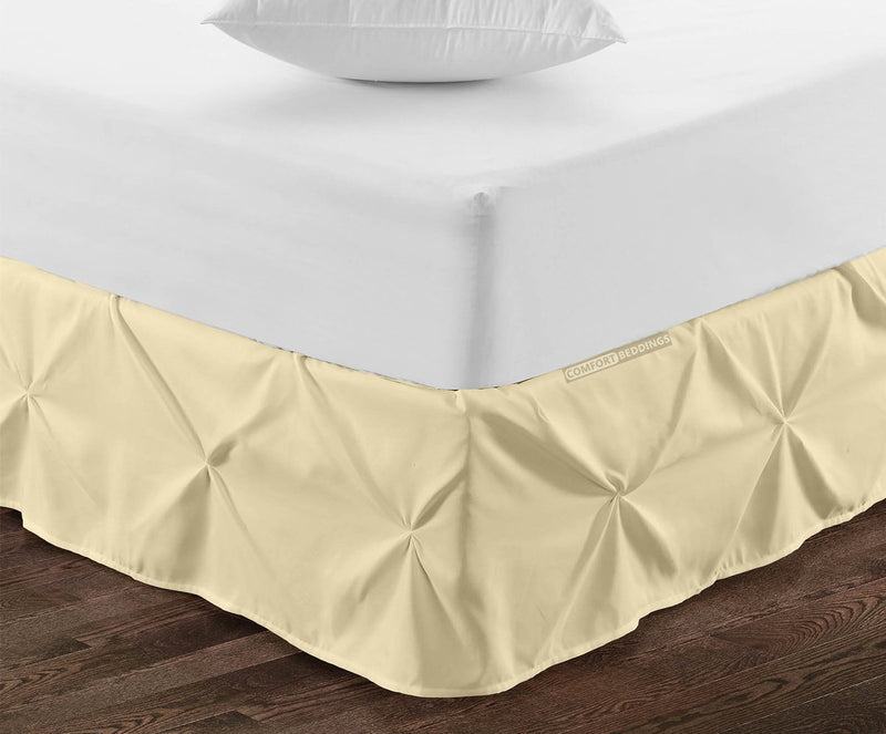 Ivory Pinch Bed Skirt