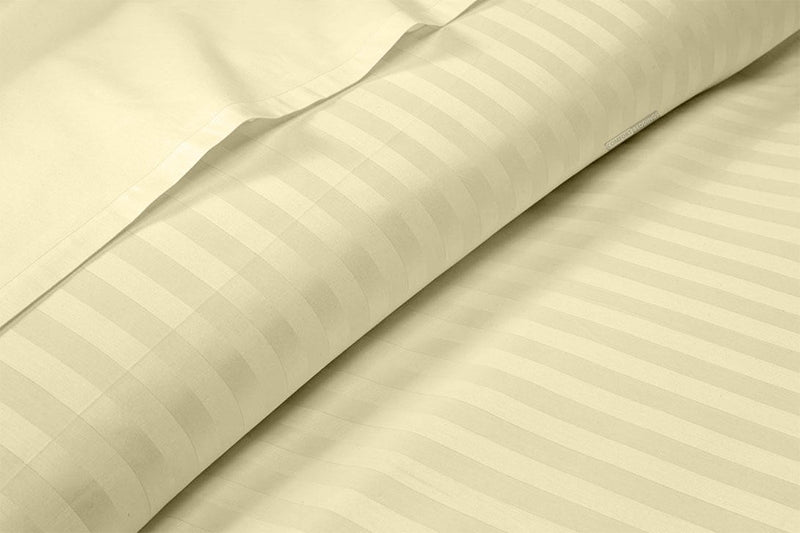 Ivory Stripe Split King Sheets