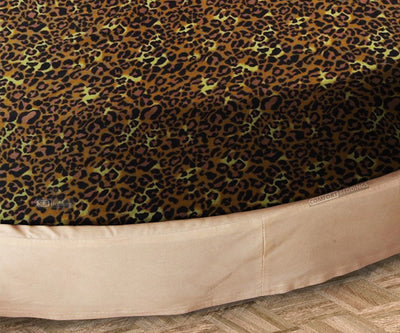 Top Rated Leopard Print Round Bed Sheets Set