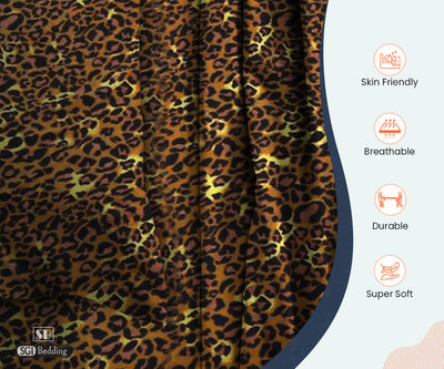 Leopard Print Flat Bed Sheets