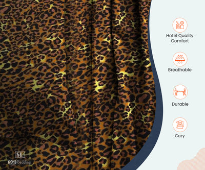Luxury Leopard Print Fitted Sheets Set