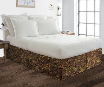 LEOPARD PRINT PLEATED BED SKIRT