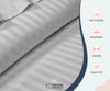 light grey stripe rv bed sheets