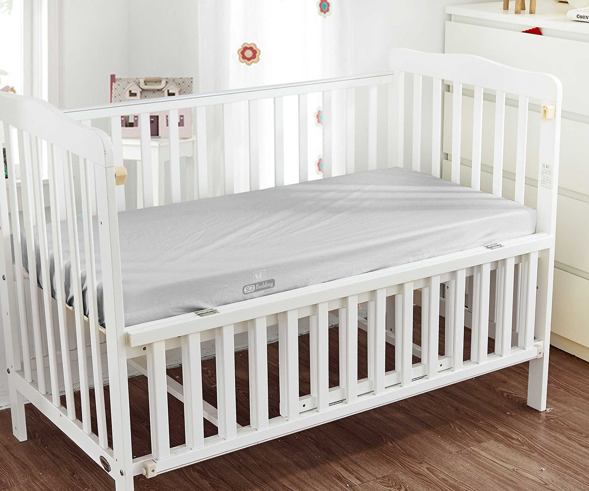 Light Grey Fitted Crib Sheets