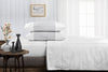 1000 TC Light Grey - white contrast pillowcases