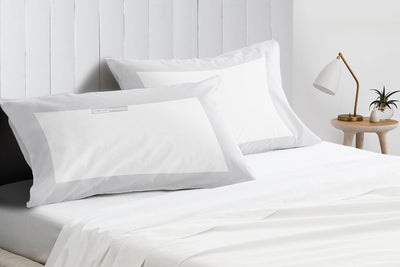 Beautiful Light Grey - White Two Tone Pillow cases