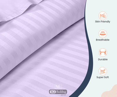 Lilac Stripe RV Bed Sheets