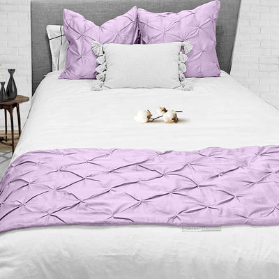 Lilac Pinched Bed Runner