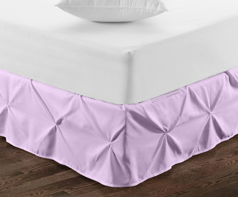 Lilac Pinch Bed Skirt