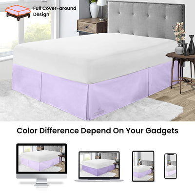 LILAC PLEATED BED SKIRT