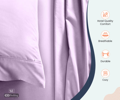 Luxury Lilac with White Two Tone Fitted Sheets