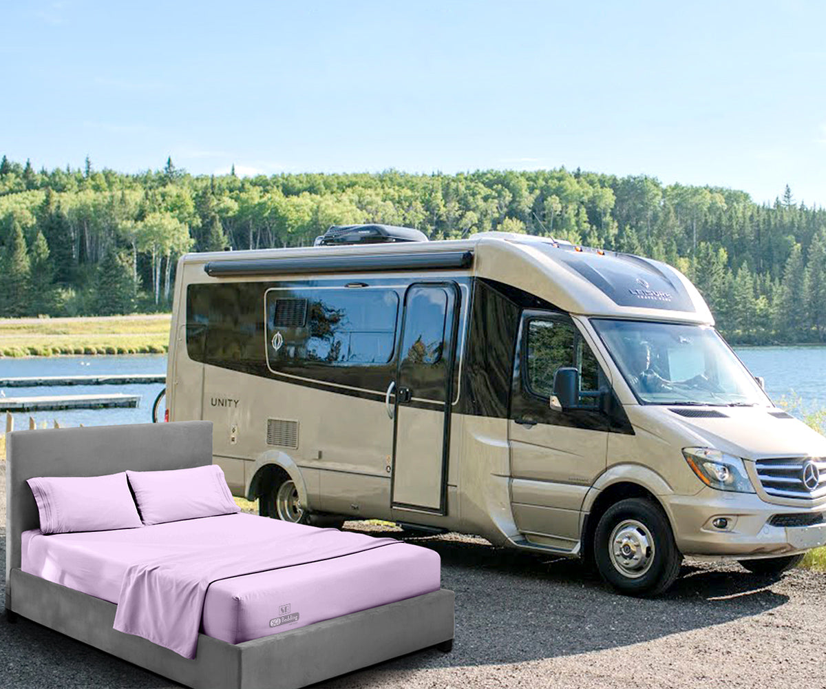 Lilac RV bed sheets