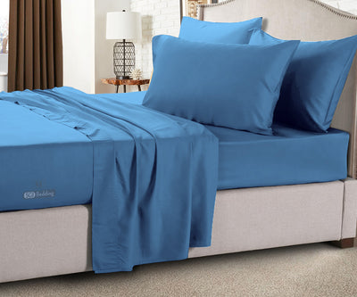 Mediterranean blue rv bed sheets