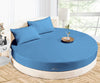 Luxury Mediterranean Blue Round Sheet Set 100% Egyptian Cotton