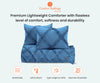 Mediterranean Blue Diamond Ruffle Comforter