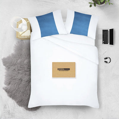 Luxury Mediterranean blue - white contrast pillowcases
