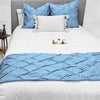 Mediterranean Blue Pinch Bed Runner Set