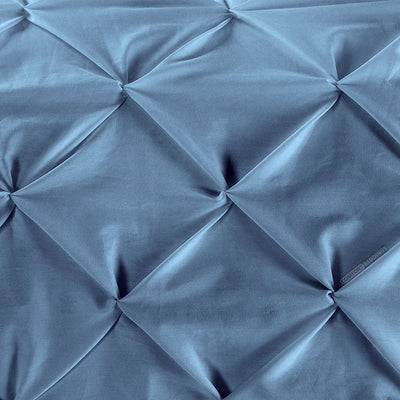 Luxury Mediterranean Blue Pinch Bed Runner Set