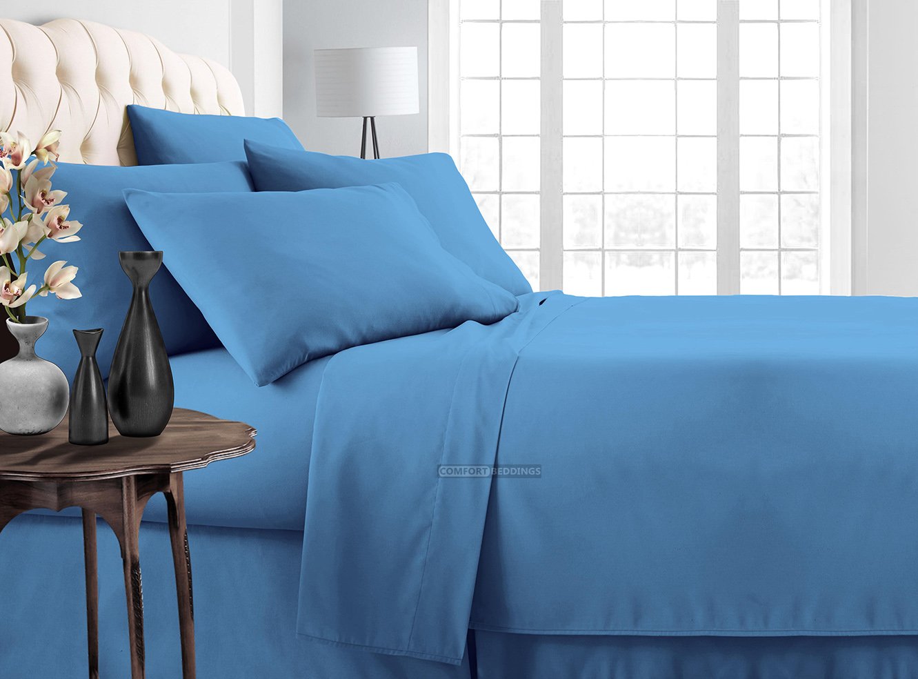 Mediterranean Blue bed in a bag