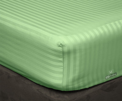 Luxury Moss Stripe Fitted Sheets