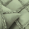 Luxurious Moss diamond ruffled Duvet Cover And Pillowcases