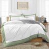 Moss Two Tone Duvet Cover with Pillowcases - 1000 & 600 Thread Count