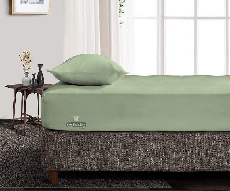 Luxury Moss Green Fitted Sheets Set