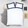 Luxurious navy blue - white two tone pillow cases